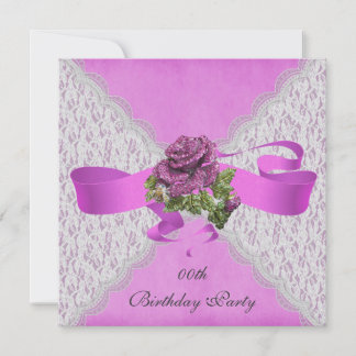 Elegante Lace Geburtstagsparty Einladungen