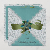 Elegante Lace Geburtstagsparty Einladungen (Vorne/Hinten)