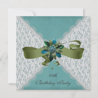 Elegante Lace Geburtstagsparty Einladungen
