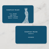 Elegante Lace Wedding Dress aquamarin Business Car Visitenkarte (Vorne/Hinten)