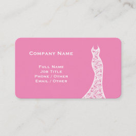 Elegante Lace Wedding Dress pink Visitenkarte