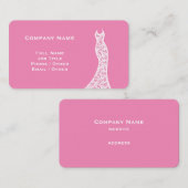Elegante Lace Wedding Dress pink Visitenkarte (Vorne/Hinten)