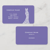 Elegante Lace Wedding Dress violet Visitenkarte (Vorne/Hinten)