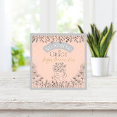 Elegante Lady Blooming in Grace Hair von Rose Rosa Mitteilungskarte