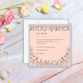 Elegante Lady Blooming in Grace Hair von Rose Rosa Mitteilungskarte