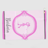 Elegante Lady Golfer Personalisiert Golfhandtuch (Horizontal)