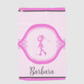 Elegante Lady Golfer Personalisiert Golfhandtuch (Vorderseite)