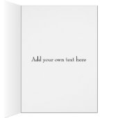 Elegante Lady Head Vase Extravagant Hat Grußkarte (Innen (Rechts))