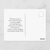 Elegante Lady mit Cat Happy Fall Postkarte (Rückseite)