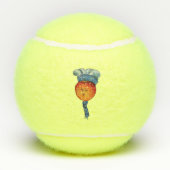 Elegante Lady mit Extravagantem Hut aus Apfelkopf Tennisbälle (Rückseite)