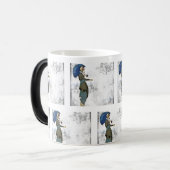 Elegante Lady mit Schirm aus den 20er Jahren - Vin Verwandlungstasse (Vorderseite Links)