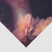 Elegante Lady Orange Pink Blue Flowers Decoupage Seidenpapier (Detail)