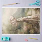 Elegante Lady & Parasol Seidenpapier (Basteln)