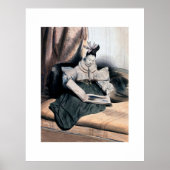 Elegante Lady Reading - Vintage Kunstdruckerei Poster (Vorne)