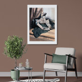 Elegante Lady Reading - Vintage Kunstdruckerei Poster