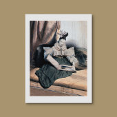 Elegante Lady Reading - Vintage Kunstdruckerei Poster