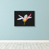 Elegante Lady Tulip White Pink Blume Leinwanddruck (Insitu (Holzboden))