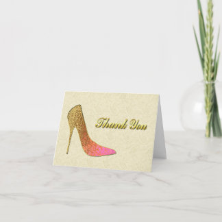 Elegante Ladys Dankeschön Note Card Dankeskarte