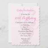 Elegante Lady's Geburtstagsparty Einladung (Rückseite)