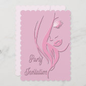 Elegante Lady's Geburtstagsparty Einladung (Vorne/Hinten)