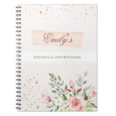 Elegante Ladys Girly Diary Floral Pastel Pink Chic Notizblock (Vorderseite)