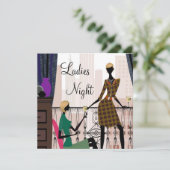 Elegante Ladys Night Out Einladung (Stehend Vorderseite)