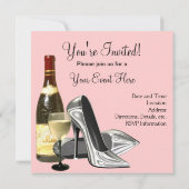 Elegante Ladys Night Out Einladung (Rückseite)