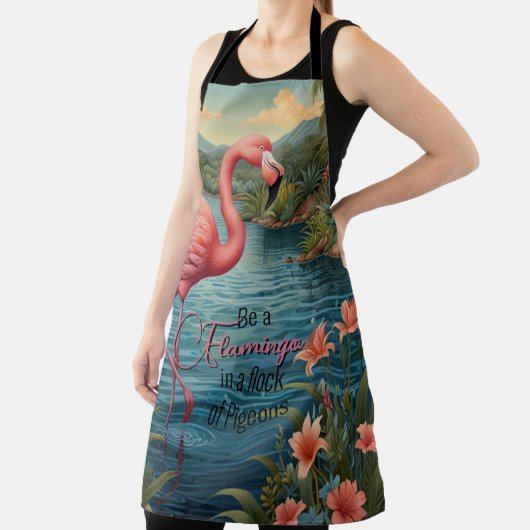 Elegante Lagune mit rosa Flamingo tropisches Parad Schürze (InSitu)