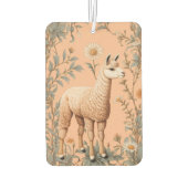 Elegante Lama und Daisy Blume auf Peach Autolufterfrischer (Rückseite)