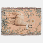 Elegante Lama und Daisy Blume auf Peach Decke (Vorderseite)