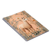 Elegante Lama und Daisy Blume auf Peach Notizblock (Rechte Seite)