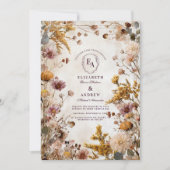 Elegante Landschaft Blumenhochzeit Einladung (Vorderseite)
