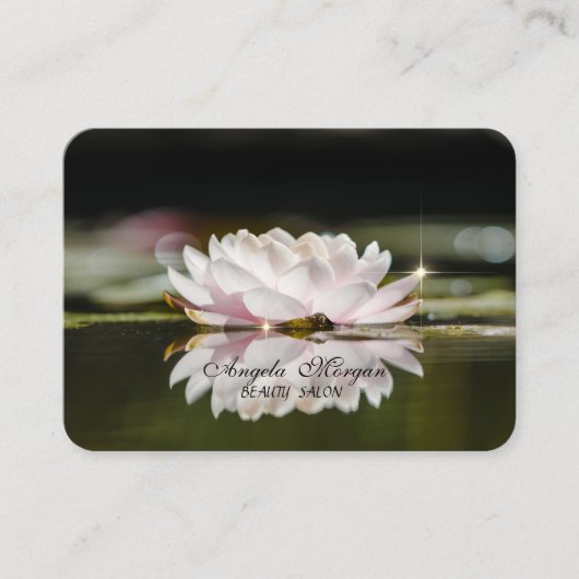 Elegante Landschaft Lotus Blume Visitenkarte (Vorderseite)