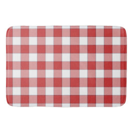 Elegante Landschaft Picnic White Red Checkered Badematte