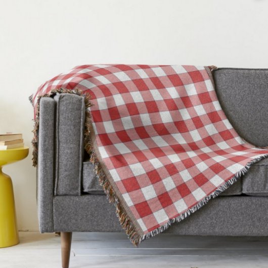 Elegante Landschaft Picnic White Red Checkered Decke