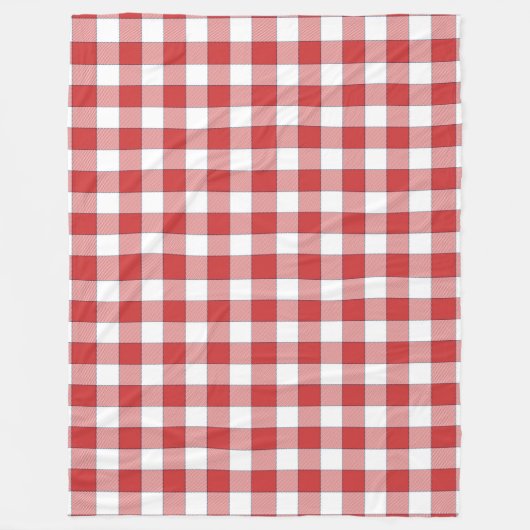 Elegante Landschaft Picnic White Red Checkered Fleecedecke (Vorderseite)