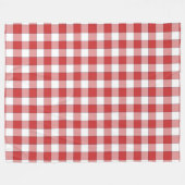 Elegante Landschaft Picnic White Red Checkered Fleecedecke (Vorderseite (Horizontal))