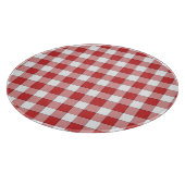 Elegante Landschaft Picnic White Red Checkered Schneidebrett (Ecke)