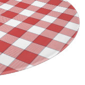 Elegante Landschaft Picnic White Red Checkered Schneidebrett (Ecke)