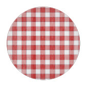 Elegante Landschaft Picnic White Red Checkered Schneidebrett (Vorderseite)