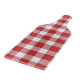 Elegante Landschaft Picnic White Red Checkered Schneidebrett (Ecke)