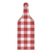 Elegante Landschaft Picnic White Red Checkered Schneidebrett (Vorderseite)
