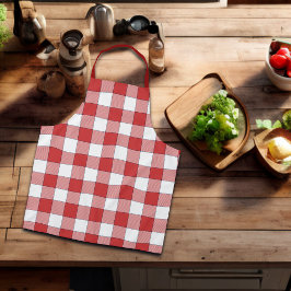 Elegante Landschaft Picnic White Red Checkered Schürze
