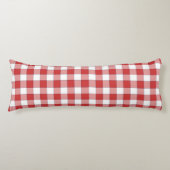 Elegante Landschaft Picnic White Red Checkered Seitenschläferkissen (Vorderseite)