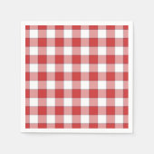 Elegante Landschaft Picnic White Red Checkered Serviette (Vorderseite)