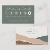 Elegante Landschaft Torn Edge Flat Loyalty Card Treuekarte (Vorne/Hinten)