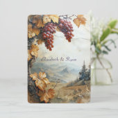 Elegante Landschaft Weinroute Mendrisiotto Einladung (Stehend Vorderseite)