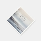 Elegante Landschaftliche Abstrakte Landschaft Wint Serviette (Ecke)