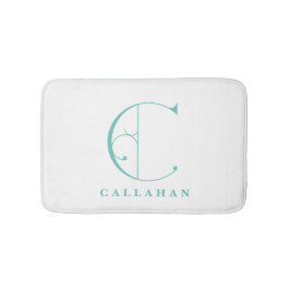 Elegante Large Monogram C Scroll Typografie Badematte