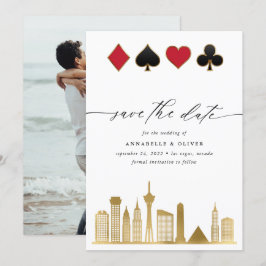 Elegante Las Vegas Foto Hochzeit in Urlaubsort Save The Date